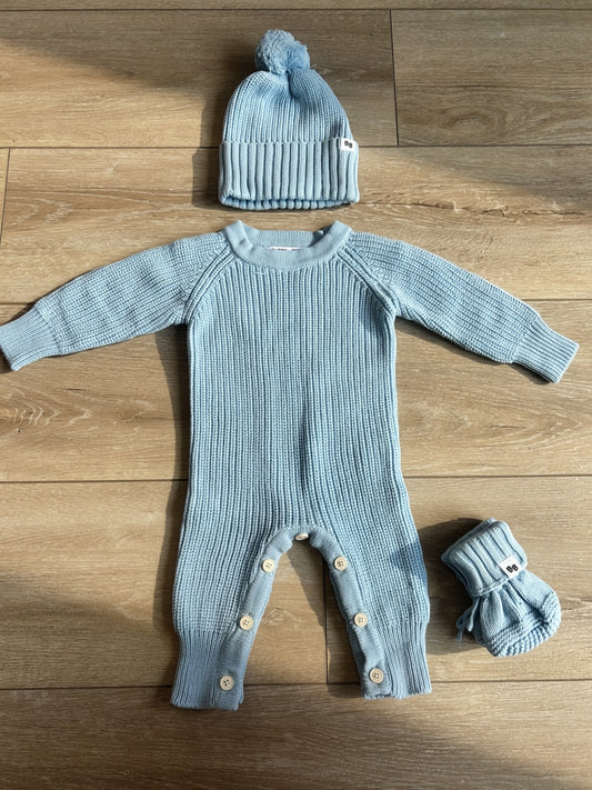 The Aspen Knit Romper ♡ Mist