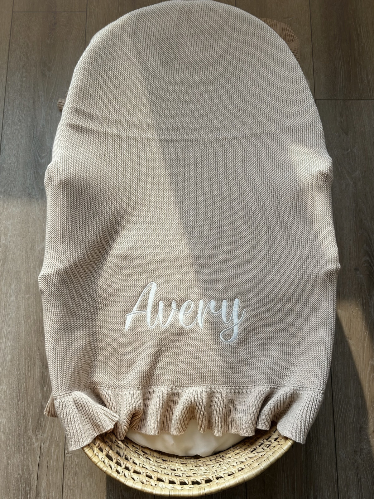 Ruffle Knit Blanket ♡ Oat