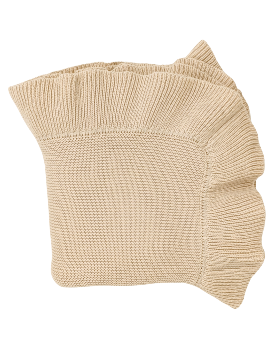 Ruffle Knit Blanket ♡ Oat