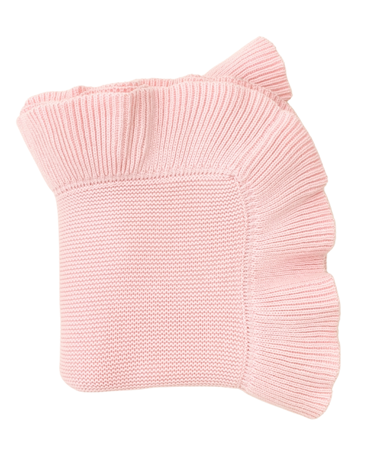 Ruffle Knit Blanket ♡ Blush