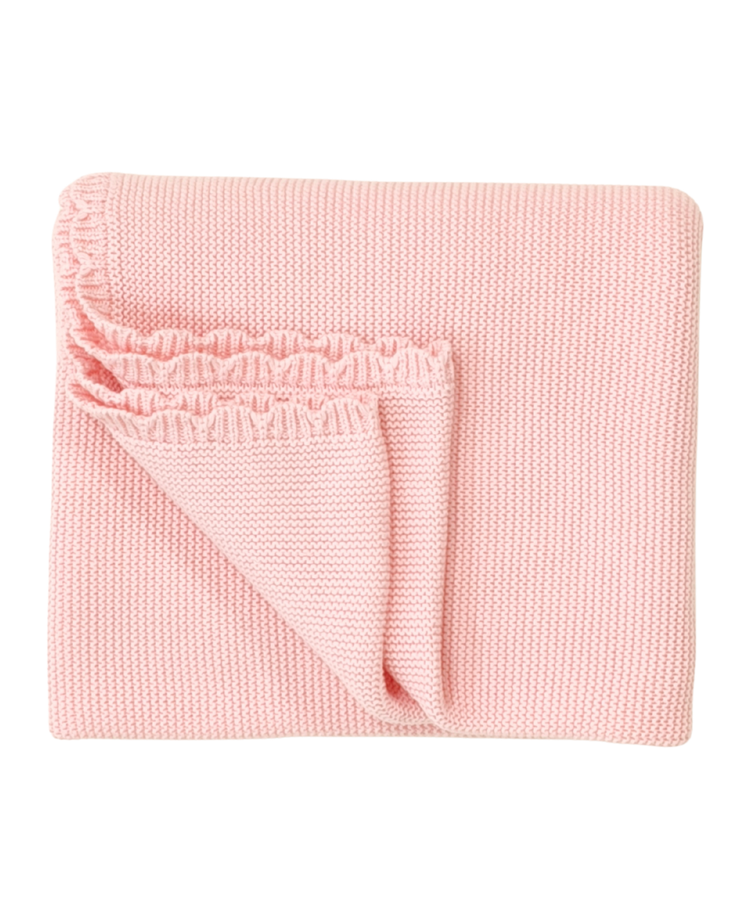 Scallop Knit Blanket ♡ Blush