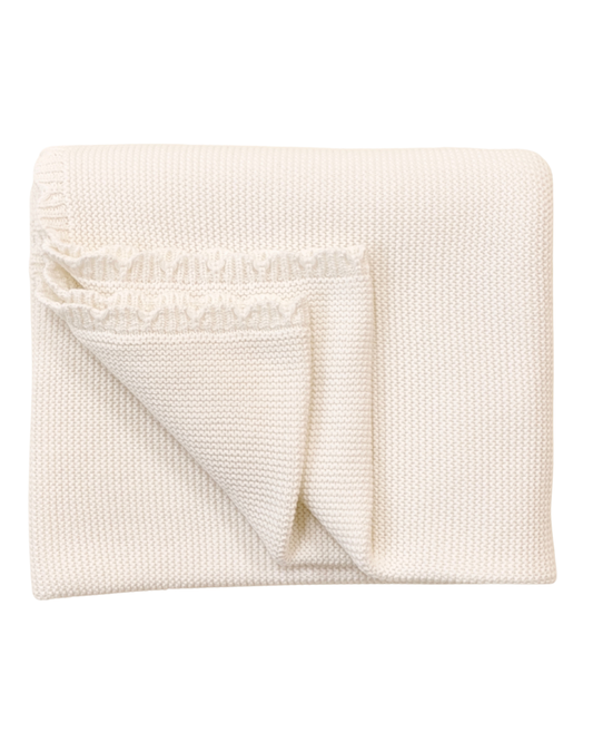 Scallop Knit Blanket ♡ Cloud