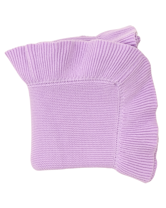 Ruffle Knit Blanket ♡ Lilac
