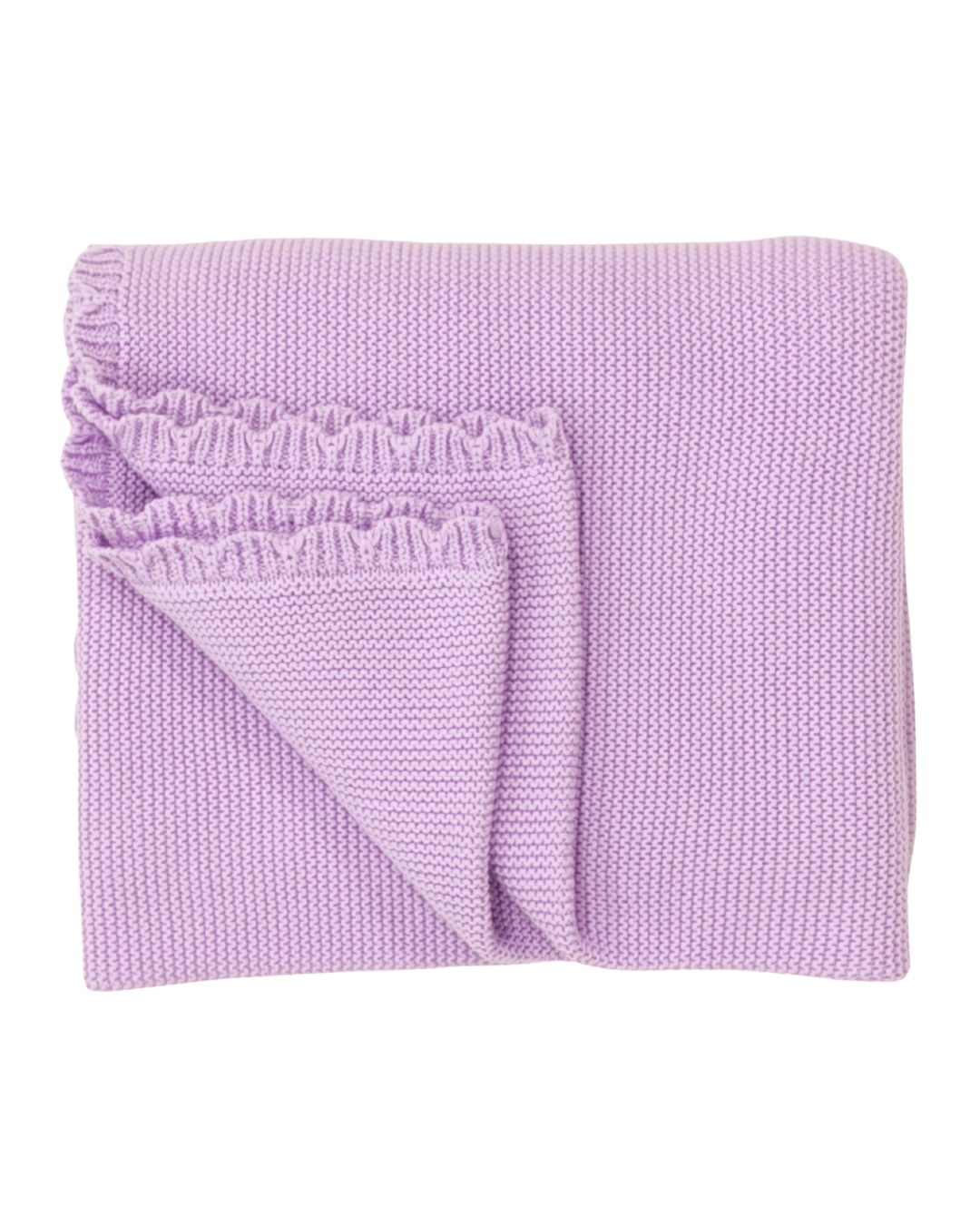 Scallop Knit Blanket ♡ Lilac