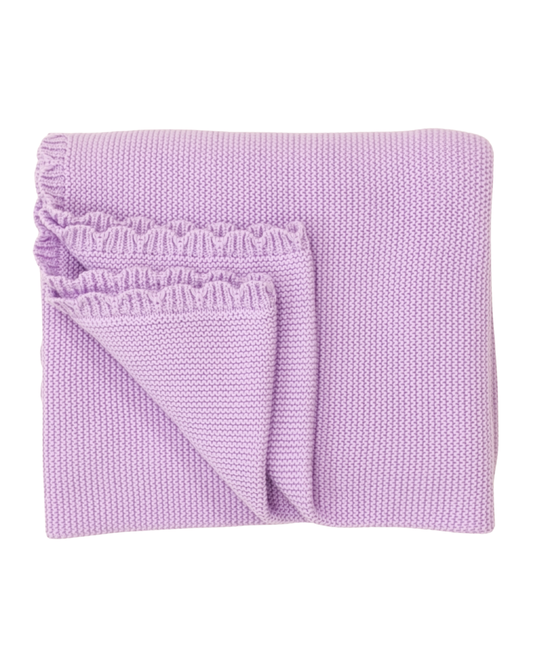 Scallop Knit Blanket ♡ Lilac