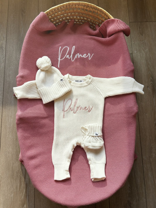Ruffle Knit Blanket ♡ Rosie