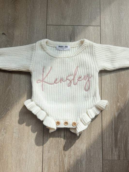 The Daisy Knit Romper ♡ Cloud