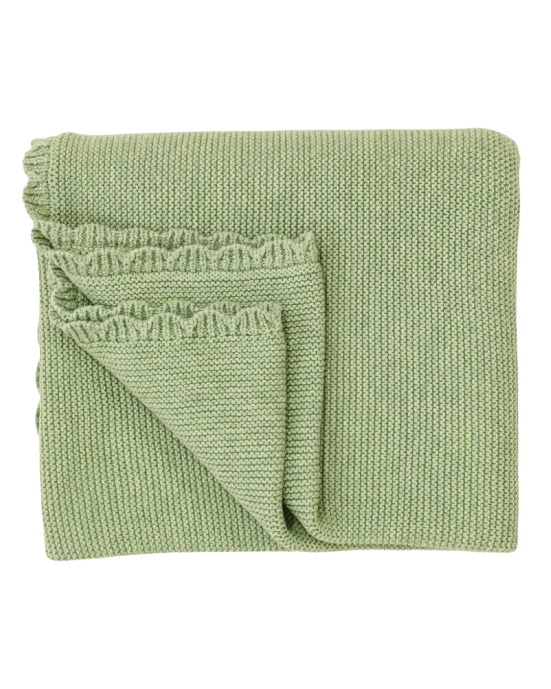 Scallop Knit Blanket ♡ Fern