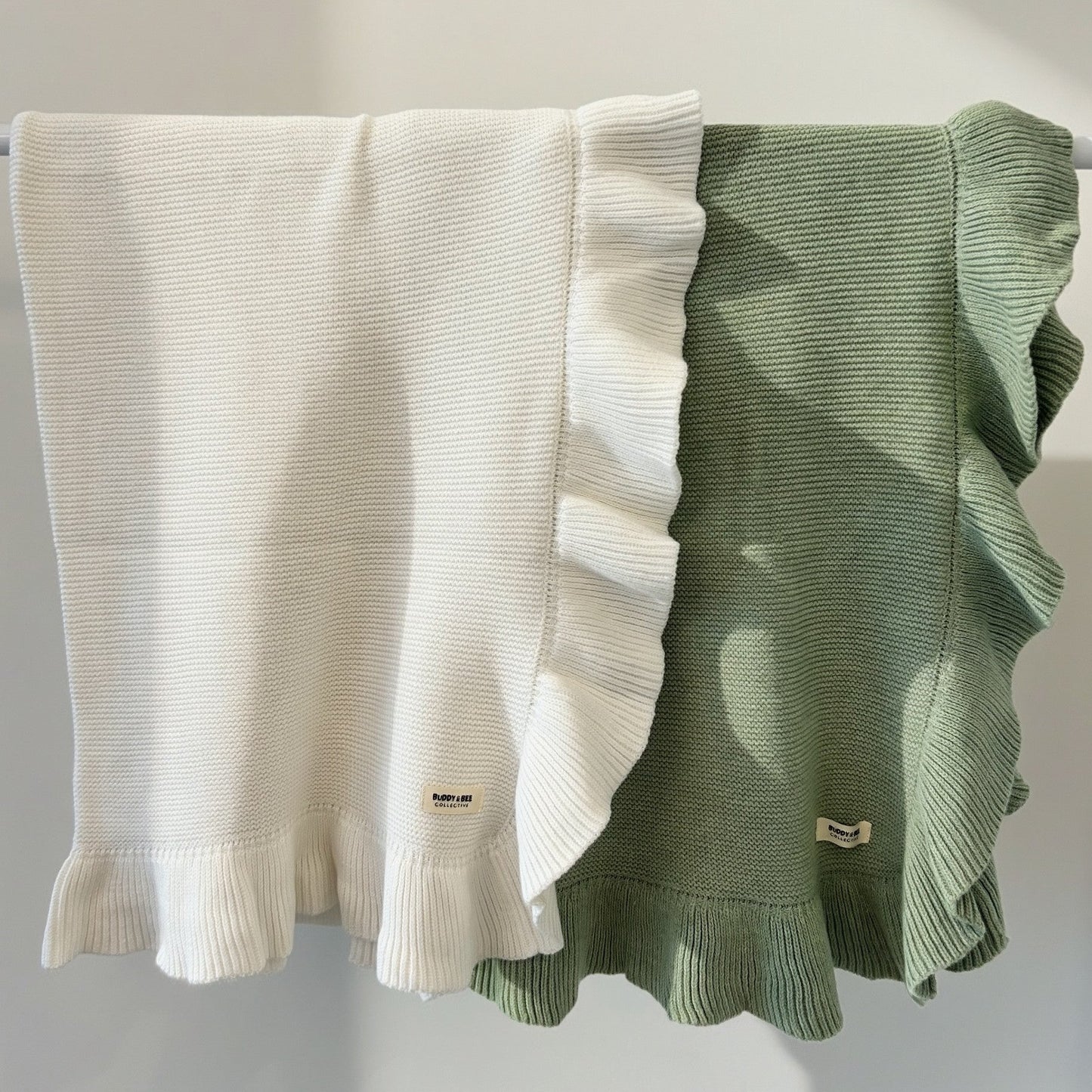 Ruffle Knit Blanket ♡ Fern