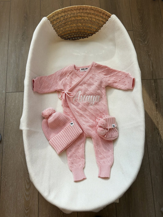 The Harper Knit Romper ♡ Blush