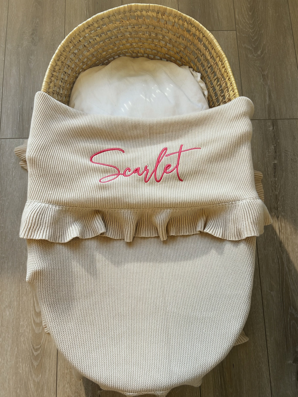 Ruffle Knit Blanket ♡ Oat