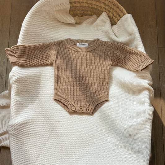 The Theodore Knit Romper ♡ Mocha