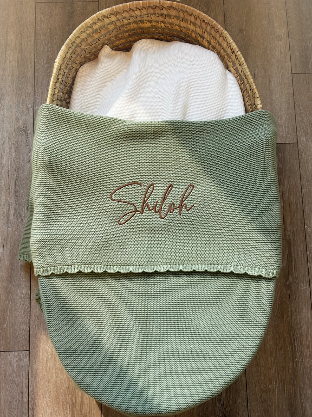 Scallop Knit Blanket ♡ Fern