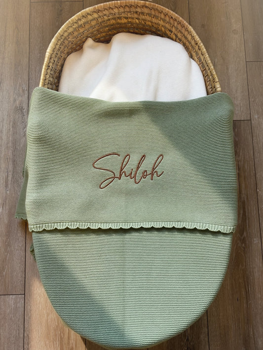 Scallop Knit Blanket ♡ Fern