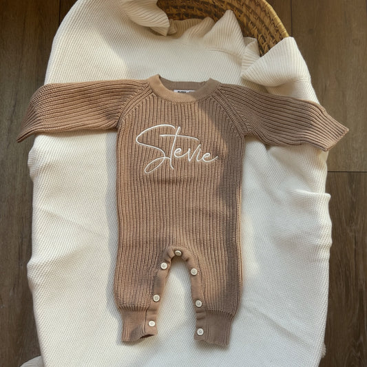 The Aspen Knit Romper ♡ Mocha
