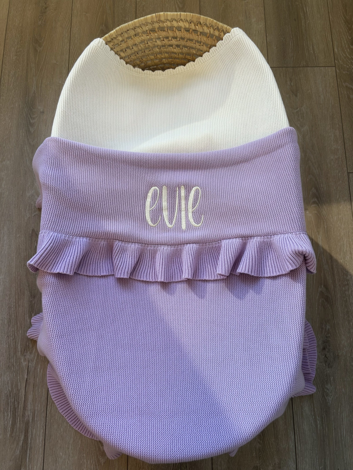 Ruffle Knit Blanket ♡ Lilac