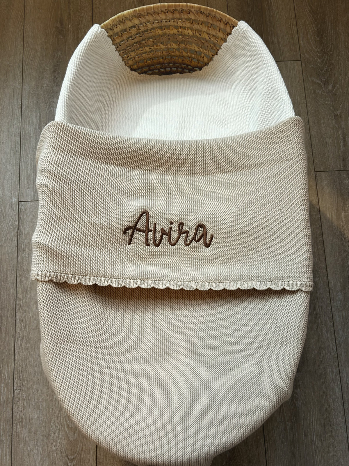 Scallop Knit Blanket ♡ Oat