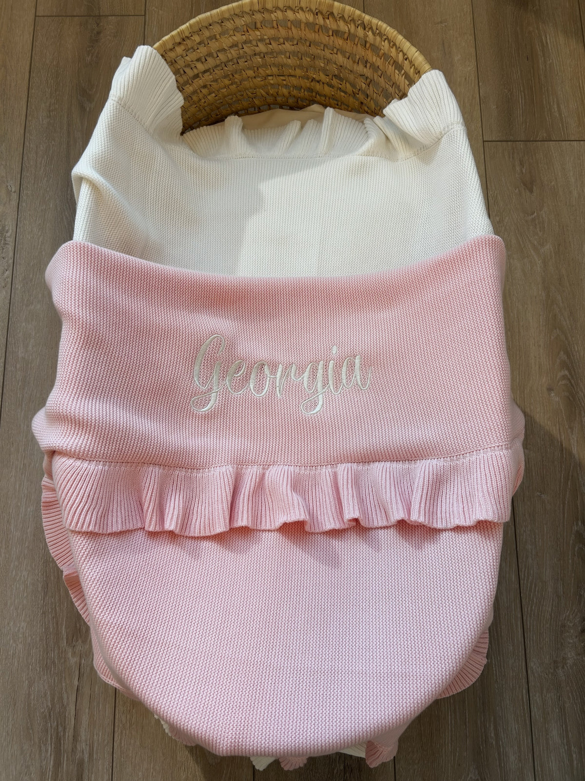 Ruffle Knit Blanket ♡ Blush