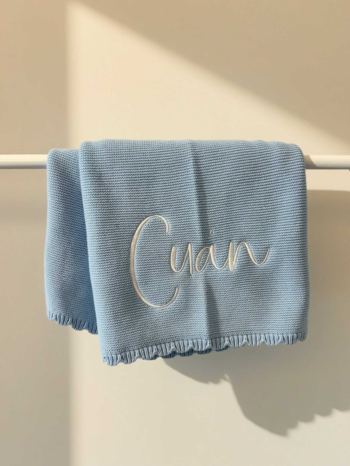 Scallop Knit Blanket ♡ Mist