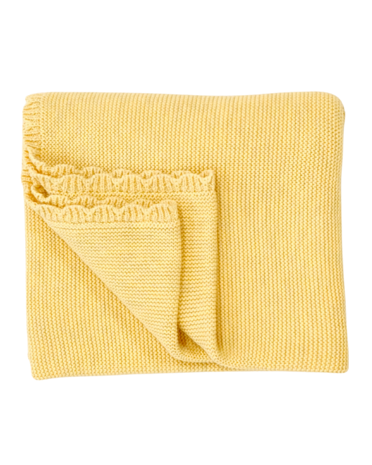 Scallop Knit Blanket ♡ Buttercup